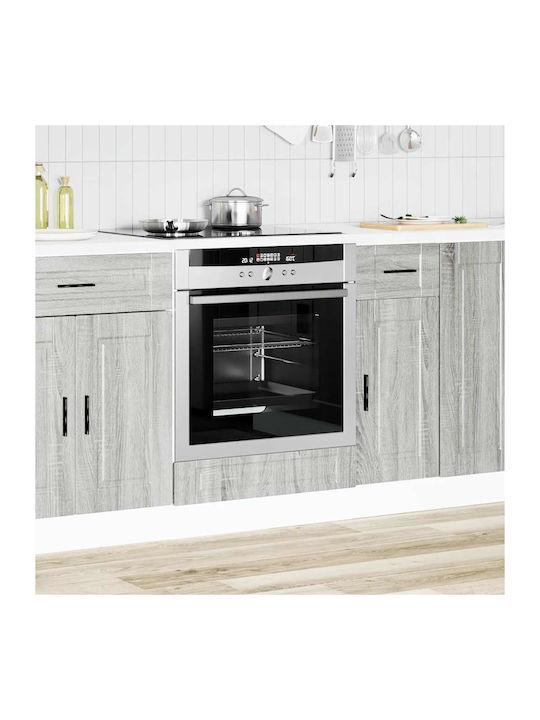 Porto Lower Oven Cabinet Gray Sonoma 60x46x81.5pcs