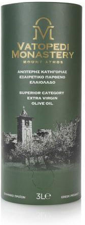 Premium Extra Virgin Olive Oil Holy Great Monastery Vatopedi Mount Athos 3 L Authentic Vatopedi Monastery Product
