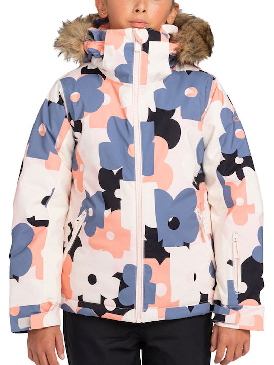 Down Kids Casual Coat with Lining and Hood Orange