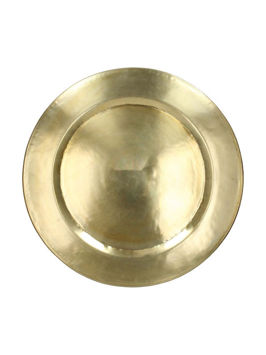 JK Home Decoration Διακοσμητική Πιατέλα Χρυσή 57x57εκ.