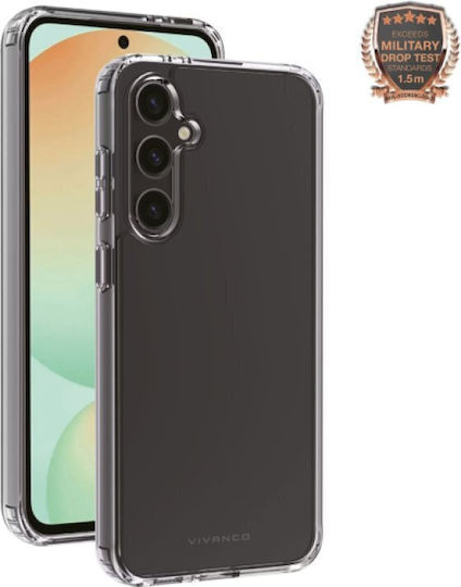 Vivanco Safe & Steady Задна корица Силикон / Пластмаса Прозрачен (Galaxy S24 FE)