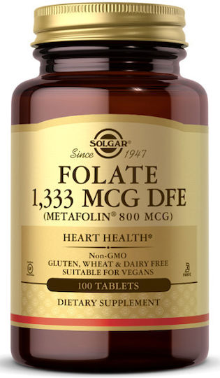 Solgar Folate Συμπλήρωμα για την Εγκυμοσύνη 100 ταμπλέτες