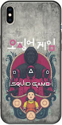 Squid Game iPhone X XS Schwarzes TPU Schwarzes Silikon Squid Game iPhone X XS Schwarzes TPU Schwarzes Silikon