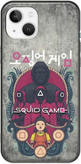 Squid Game iPhone 14 Schwarzes TPU Schwarzes Silikon