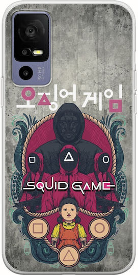 Прозрачен силиконов калъф от гъвкав TPU за Squid Game Tcl 40r 5g