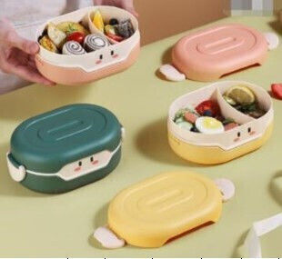 Plastik Kinder Lebensmittelbehälter 18.3 x 12.2 x 6.9cm Verschiedene Farben / Farbsortiment
