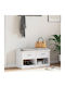 Sandens Mobilier de Intrare cu Dulap pentru Pantofi & Bancă Alb 87x40x50cm