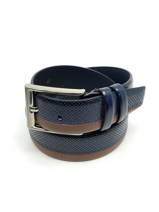 Legend Accessories Men's Belt Leather Blue