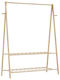 vidaXL Floor Garment Rack made of Bamboo Brown 132x45.5x150.5cm