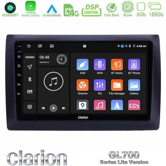 Clarion Car Audio System for Fiat Stilo 2001-2008 (Bluetooth/USB/WiFi/GPS/Apple-Carplay/Android-Auto) with Touch Screen 9"