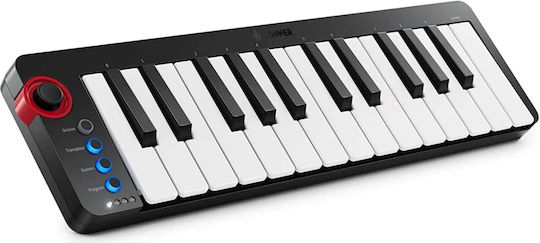 Donner Midi-Tastatur mit 25 Tasten Schwarz