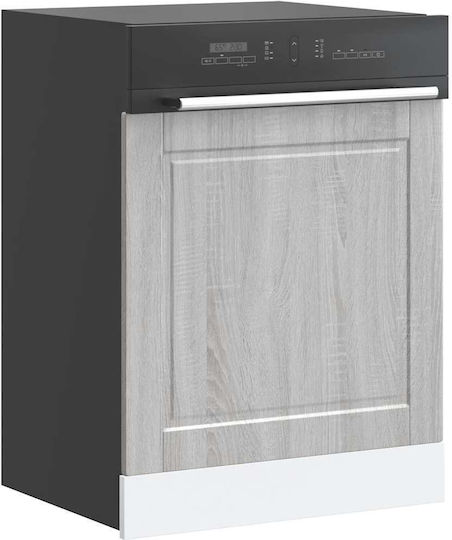 Vidaxl Dishwasher Panel Porto Gray Sonoma 60x1.5x67 cm