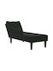 Recliner Samt Schwarz L140xW56xH66cm