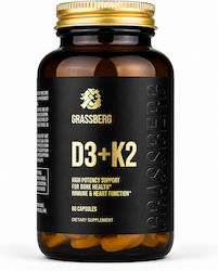 Grassberg Vitamin D3 + K2 Витамин 60 Таблетки