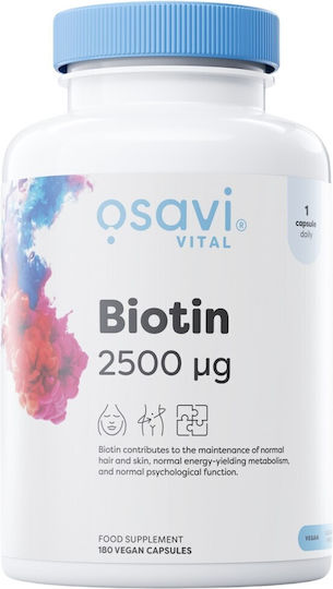 Osavi Biotin Витамин за Косата & Кожата 2500mcg 180 капси