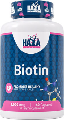 Haya Labs Biotin Витамин за Косата & Кожата 5000mcg 60 капси