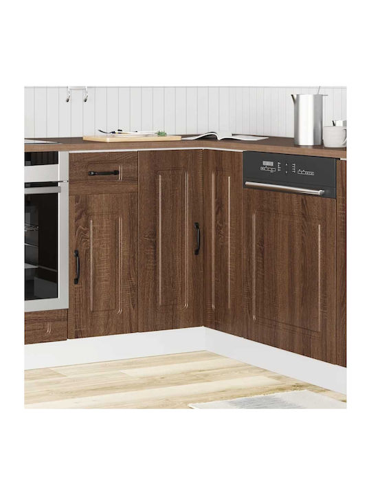 Eckschrank Boden Brown Oak 75.5x75.5x81.5cm
