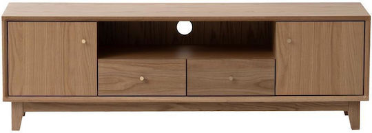TV Stand from Solid Wood Beige M140xD35xH45cm