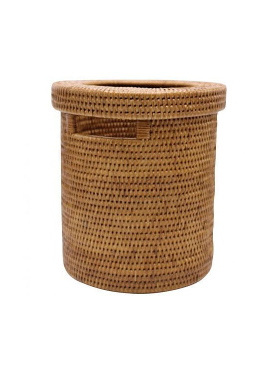 Badezimmer-Abfalleimer Braun Rattan Kalaw 26x24 cm