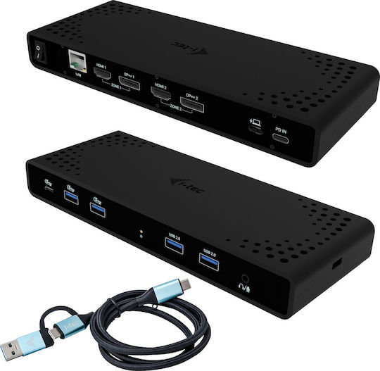 I-tec I-tec Universal Dual 4k Display Station Docking 2xdp 2xhdmi Lan Audio Power Delivery 85w 14176914 8595611707100