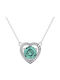 Brizzling Halskette Rosette aus Silber mit Diamant