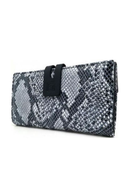 Large Leather Women's Wallet Cards with RFID Blue
