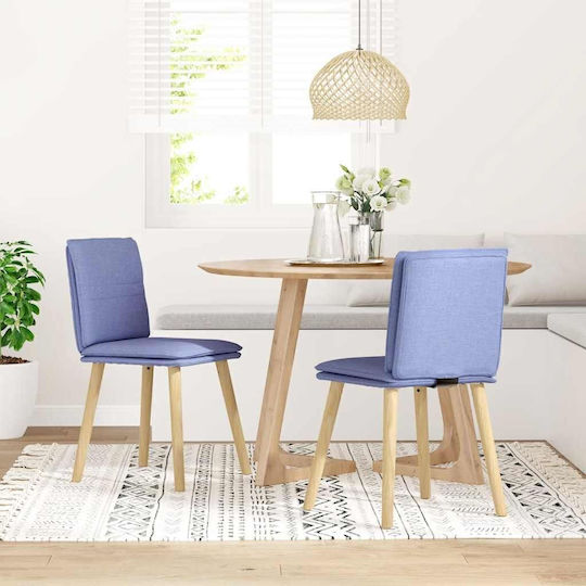 Dining Room Fabric Chair Denim Blue 45x54x86cm 2pcs