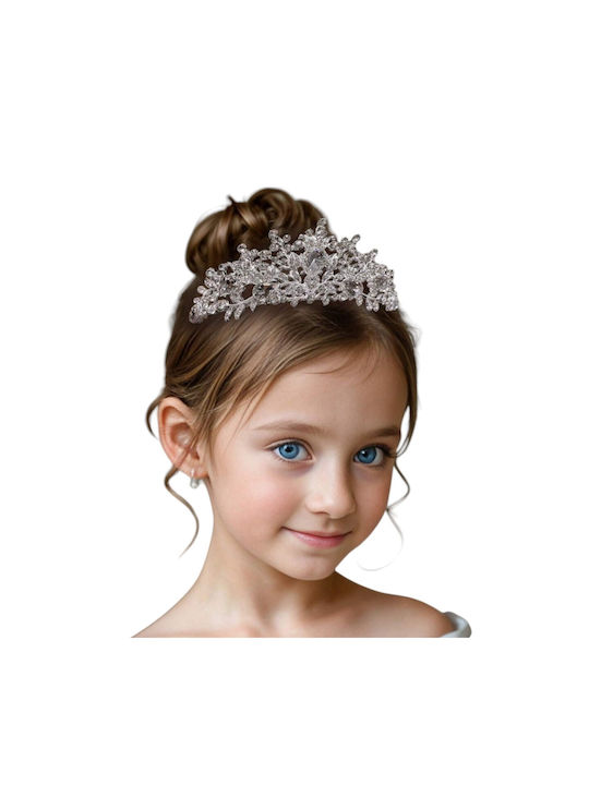 Official Sparkling Princess Tiara/Crown - Shiny Pearls Rhinestones Dazzling Diamonds Silver