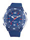Xonix Men's Watch 42mm Battery with Blue Rubber Strap