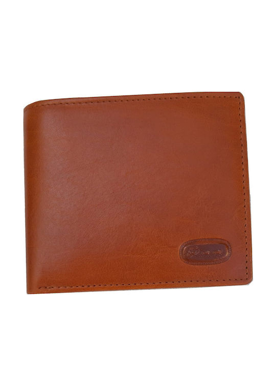 Leather Men's Wallet Classic with RFID Tabac Brown