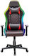 Oxford Home GC-3031R Gaming Stühle aus Künstliches Leder mit Verstellbare Armlehnen und RGB-Beleuchtung Schwarz