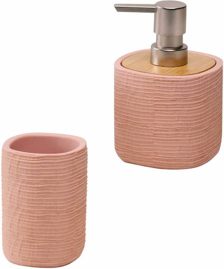 Kentia Bathroom Accessory Set Ceramic Orange 2 Pieces Kentia Bathroom Accessory Set Ceramic Orange 2 Pieces