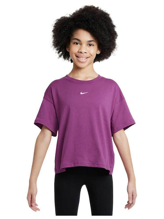 Nike Παιδικό T-shirt Μωβ Sportswear