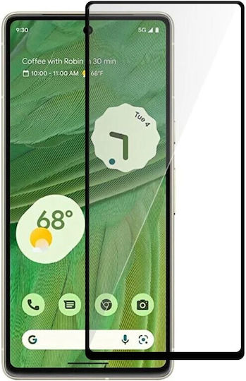 Full Cover Full Glue Tζαμάκι Προστασίας Οθόνης Google Pixel 7a Μαύρο