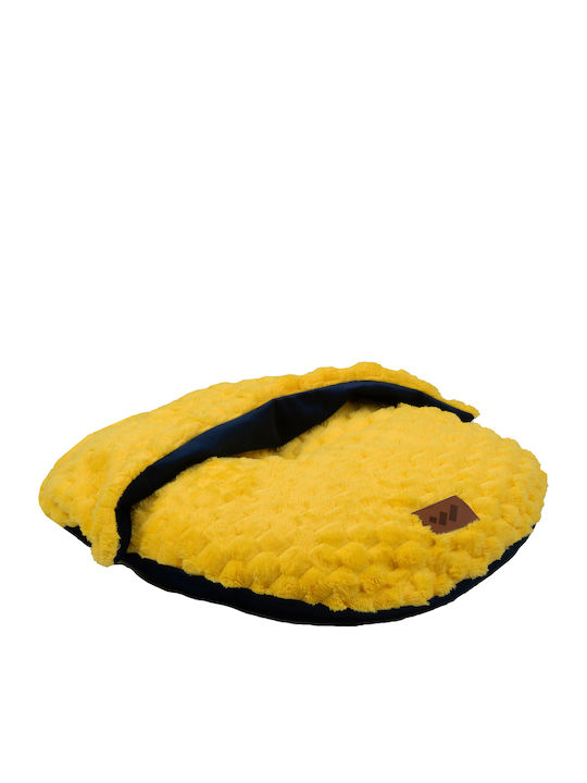 Saltea Pat Câine Pisică Woofmoda Deschidere 55cm Galben
