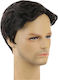 Men's Wig with Synthetic Hair in Dark Black Color 10cm