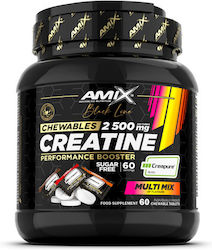 Amix Black Line Creatine Creapure Zero Sugar Monohydrate Micronized 2500mg Multi Mix 60 μασώμενες ταμπλέτες Amix Black Line Creatine Creapure Zero Sugar Monohydrate Micronized 2500mg Multi Mix 60 μασώμενες ταμπλέτες