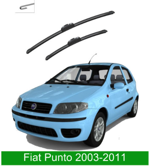 Front Wiper Blade Set Fiat Punto 2003-2011 53cm 45cm Bosch Aerotwin 3398000162 21" & 18" 2 Pieces