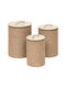 Atmosphera Bill Decorative Basket Wicker with Lid & Handles Beige 36x36x49.5cm