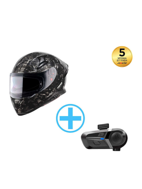 Axor Apex + Geschenk Bluetooth Motorradhelm Volles Gesicht ECE 22.06 1500gr mit Pinlock und Sunvisor