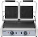 Karni RAOS-201 Commercial Double Sandwich Maker with Ribbed Top and Ribbed Bottom 3600W