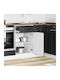 Kalmar Black Processed Wood Kitchen Base Cabinet Black 50 X 46 X 81.5 Cm
