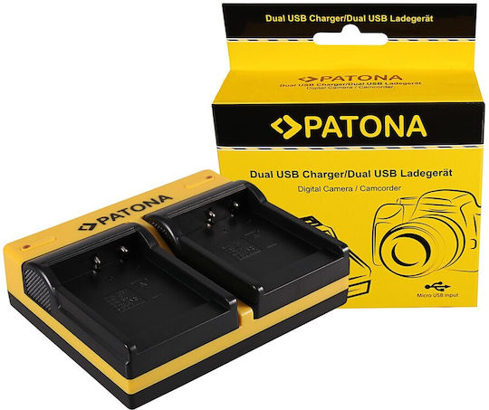 Patona Dual Ladegerät für Casio NP-110 Exilim EX-H30 EX-Z2000 EX-Z2300 inkl. Micro-USB Kabel