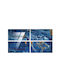 Wall Sticker 4 Pieces Crystal Tape Marble Pattern Wall Sticker Dls036