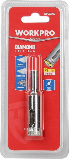 WorkPro Диамантена коронка с диаметър от 8mm до 12mm за Плочка