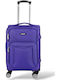 Playbags Βαλίτσα Ταξιδίου Καμπίνας Υφασμάτινη Μωβ με 4 Ρόδες Ύψους 55εκ.