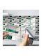 12 Pcs 10 X 20 Cm Floor Sticker Brick Pattern Crystal Film Glossy Tile Floor Sticker Kit024