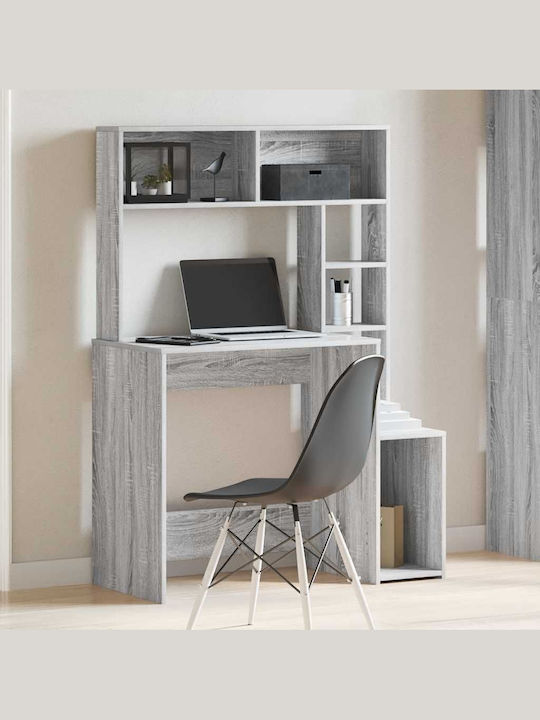 Computer Office Wooden Grey Sonoma 100x45x140cm