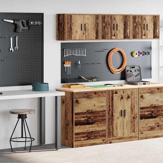 Office Storage Solid Wood Cabinet Coffee L60xW51xH85cm