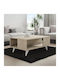 Square Central Coffee Table Yuka Wooden Travertine W90xL60xH39.5cm